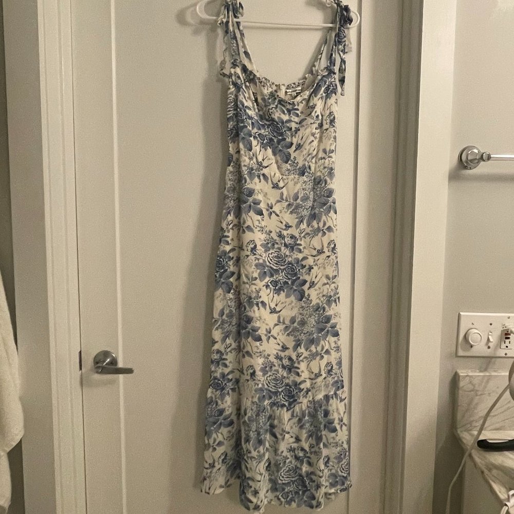 Reformation blue & white floral dress